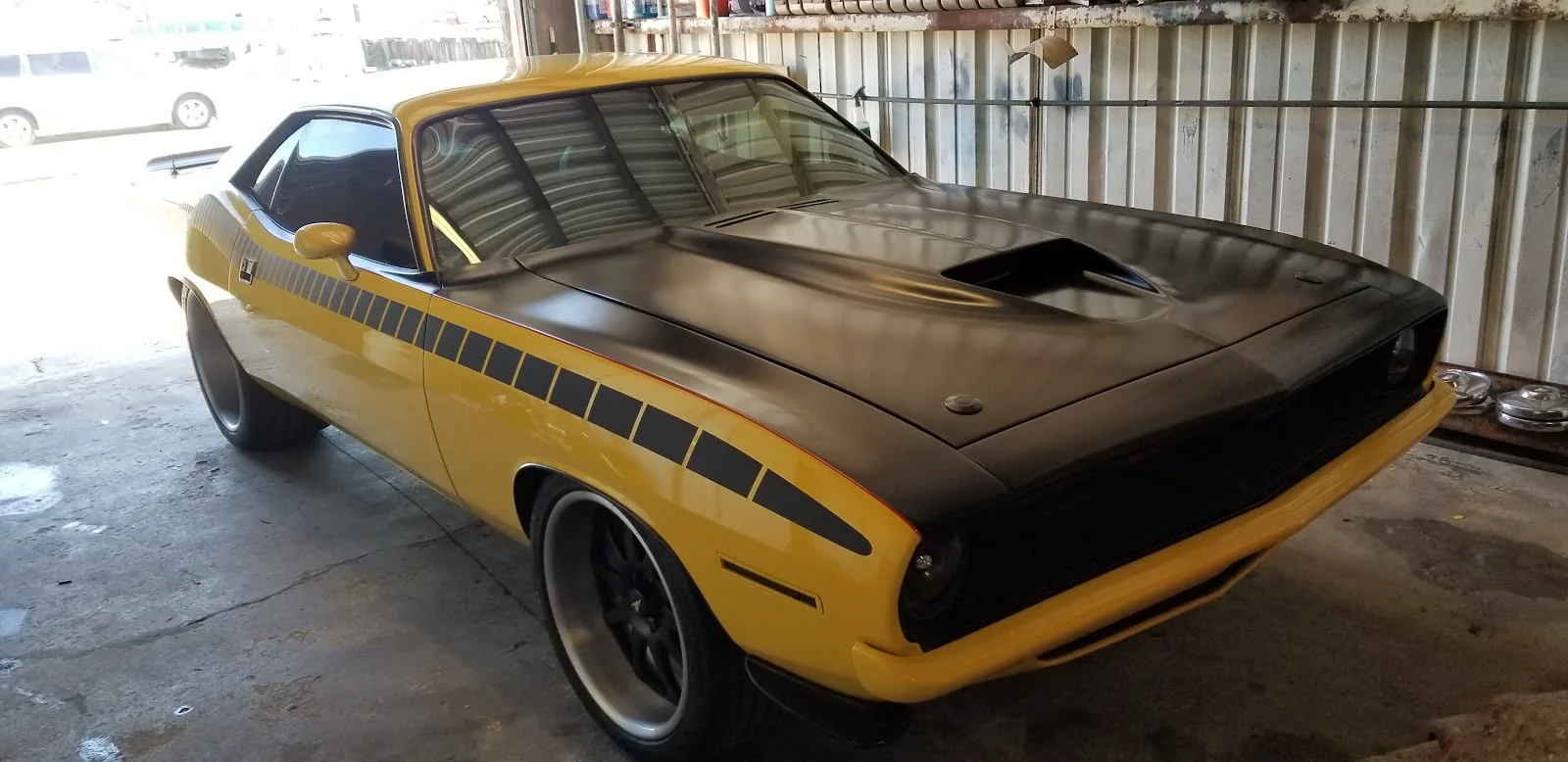Custom muscle car build at 77 Hot Rods & Customs in Kenner, LA